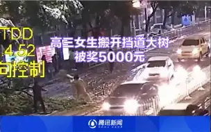 高三女生搬开挡道大树被奖5000元，妈妈：望她能保持一颗善良的心