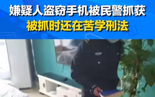 嫌犯被抓时正在学刑法，民警现场提问：属于抢夺诈骗还是盗窃？