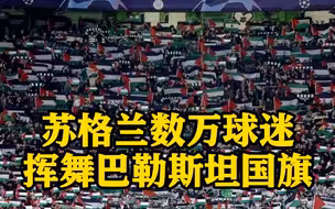 无视禁令 欧冠赛场被巴勒斯坦国旗“淹没”了……