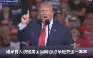 特朗普提议立法惩治烧国旗者：送他们去坐1年牢