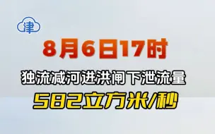 天津市水文水资源管理中心8月6日17时发布大清河洪水红色预警，请市民远离大清河河道、东淀蓄滞洪区，确保自身安全，注意防范。