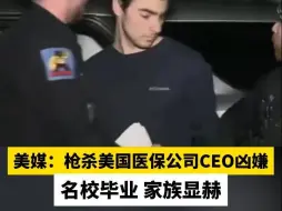 美媒：枪杀美国医保公司CEO凶嫌名校毕业家族显赫