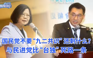 国民党不要“九二共识”还剩什么？与民进党比“台独”死路一条