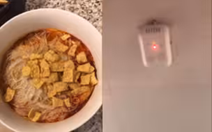 男子在家吃螺蛳粉警报器闻到后“不干了”一直响起抗议让人哭笑不得