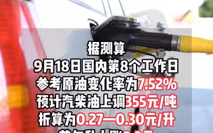 时间定了，国内油价或破9元/升！#油价最新消息 #油价上涨