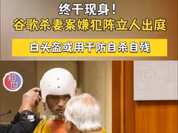 谷歌杀妻案嫌犯陈立人出庭：头戴头盔或用于防自杀