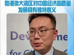 粤港澳大湾区对中国经济高质量发展具有独特意义