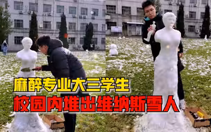 麻醉专业学生堆出维纳斯雪人：最后一个冬天，想留点不一样的东西