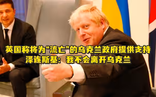 英首相劝泽连斯基建立“流亡政府”，布林肯表示与乌克兰人“站在一起”，泽连斯基：我不会离开乌克兰。