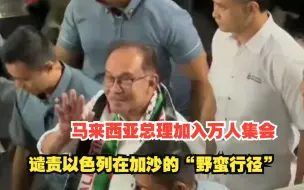 马来西亚总理加入万人集会，谴责以色列及其西方盟友在加沙的“野蛮行径”：婴儿被杀，医院被炸，学校被毁