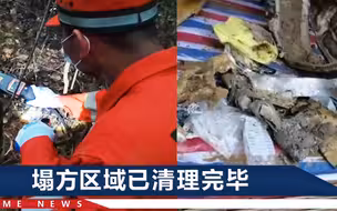 东航MU5735搜救现场有一顶帐篷：残骸分类摆放，重要物证特别标注