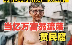 亿万富翁们沦落贫民窟 印度艺术家创作AI画 太神奇！