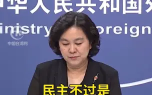 华春莹回应佩洛西窜台：佩洛西口中的民主，不过是一件爬满虱子的袍子