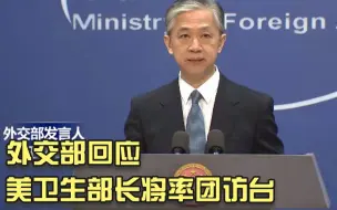 外交部回应美卫生部长将率团访台