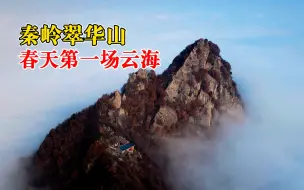 秦岭翠华山春天第一场云海：云海翻腾涌动，宛如人间仙境