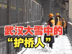 武汉：大雪中的“护桥人” 无惧风雪保路畅人安