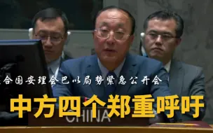 中方呼吁巴以冲突方立即实现人道休战