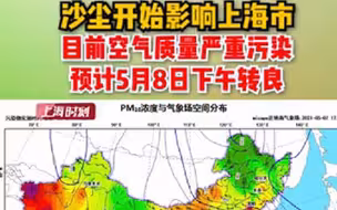 沙尘开始影响本市，目前空气质量严重污染，预计明天下午转良