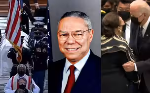 现场：美国前国务卿鲍威尔葬礼在华盛顿举行 拜登奥巴马小布什出席