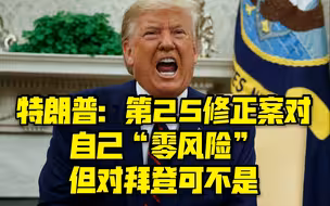 特朗普：美国宪法第25修正案对自己“零风险”，但对拜登可不是