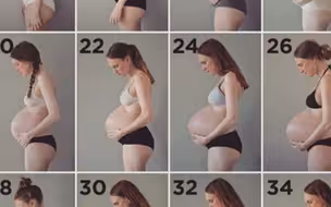 丹麦妈妈每周记录自己和肚子里三胞胎的变化