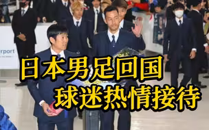 日本男足回国受到热情欢迎 粉丝高喊谢谢 成田机场空姐送上鲜花