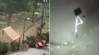 路灯在风中“凌乱”，栏杆被吹跑！北京一地阵风13级