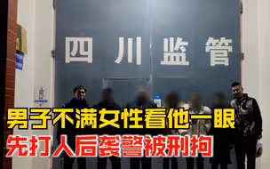 男子不满女性看他先打人后袭警，警方：当事人刑拘，其朋友行拘
