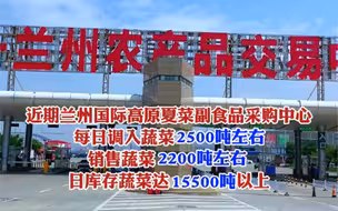 兰州国际高原夏菜副食品采购中心日库存蔬菜达15500吨以上