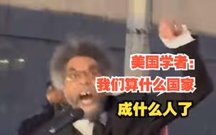 美国学者在联合国总部外痛批美国对加沙停火投反对票，“我们算什么国家？我们成什么人了？”