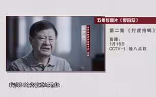 电视专题片《零容忍》第二集《打虎拍蝇》导视