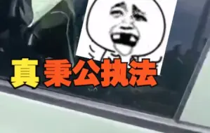 女子违章停车，被自己老公秉公执法贴罚单