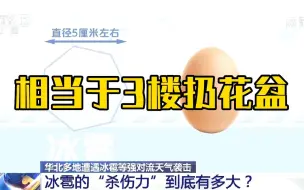 冰雹的“杀伤力”到底有多大？鸡蛋大冰雹相当于3楼扔花盆