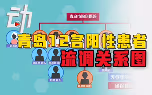 动画梳理青岛12名新冠阳性患者流调关系图