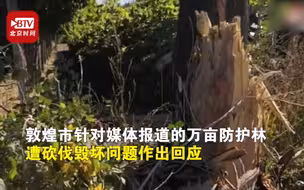 甘肃通报阳关林场防护林被毁调查情况：未发现林地大面积减少情况