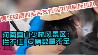 男性如厕时多名女性闯进男厕所排队 河南嵩山少林风景区：拦不住 女厕数量不足