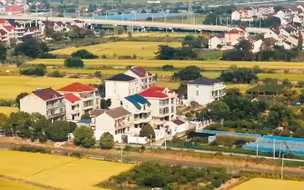 “美拉德”风超标啦，来航头镇丰桥村与绚烂的秋景撞个满怀吧#航拍浦东 【编导：周雪涛】