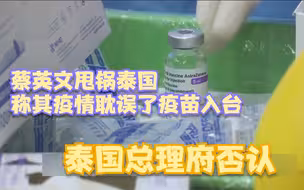 蔡英文甩锅泰国称其疫情耽误了疫苗入台 泰国总理府否认
