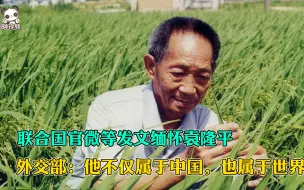 联合国官微等发文缅怀袁隆平 外交部：他不仅属于中国，也属于世界