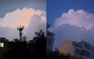 仿佛加了魔幻特技！山东菏泽现雷电云砧奇观，闪电在云中穿梭
