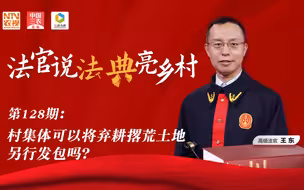法官说法丨村集体可以将弃耕撂荒土地另行发包吗？