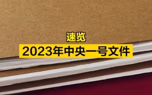 速览｜2023年中央一号文件