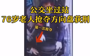 公交坐过站 76岁老人抢夺方向盘获刑