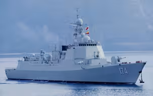 052D驱逐舰和054A护卫舰火力全开，考核现场堪比实战