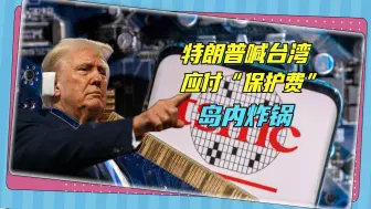 台湾半导体产业惨了？特朗普喊话台湾交“保护费”，岛内各界炸锅
