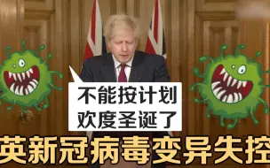 英新冠病毒变异失控 英国首相：不能按计划欢度圣诞了