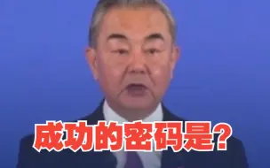 王毅：成功的密码是合作共赢而不是“零和博弈”