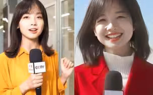 90后女记者王冰冰走红  长相甜美如初恋女神