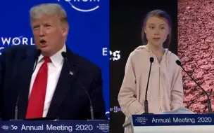 不同分会场演讲，特朗普仿佛在和“环保少女”隔空对线