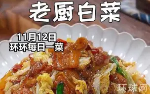【环环每日一菜】看似简单的老厨白菜每一步都有技巧，学习起来吧